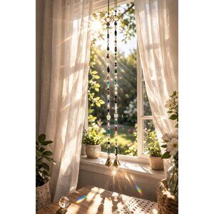 Beaded Wind Chime Suncatcher Set Of 2 32 Inch
